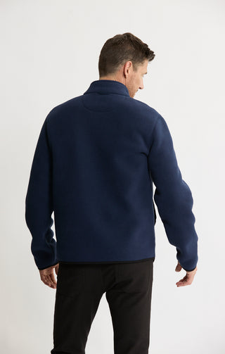 Sherpa Lined Polar Fleece Quarter Zip Pullover - JACHS NY