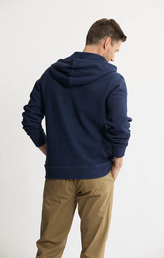 Doubleface Mesh Hooded Henley Pullover - JACHS NY
