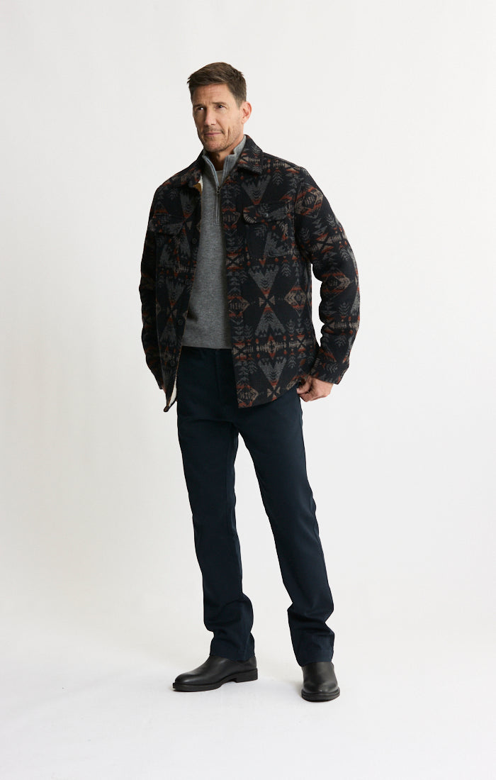 Sherpa Lined Wool Blend Shirt Jacket | Men's Shirt Jackets | JACHS NY