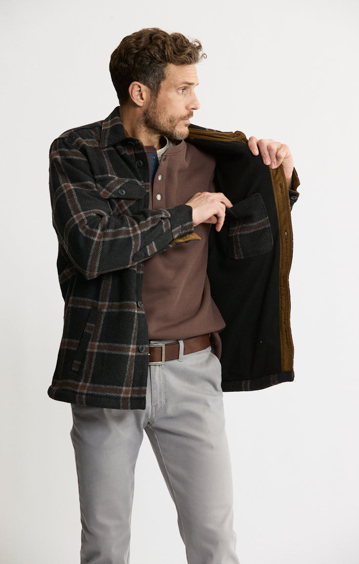 Thermal Lined Wool Blend Shirt Jacket | Men's Shirt Jackets | JACHS NY