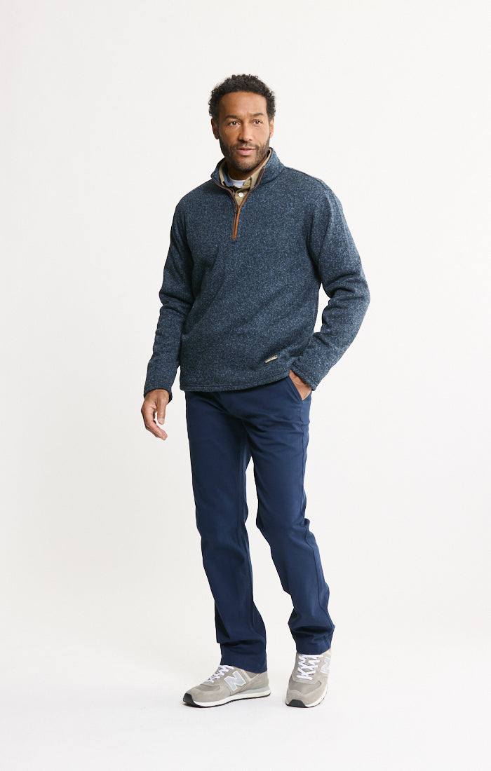 00s thermal henry neck L/S y2k USA製 フェード Stretch Sweater Fleece Quarter Zip Pullover | Men's Quarter Zip