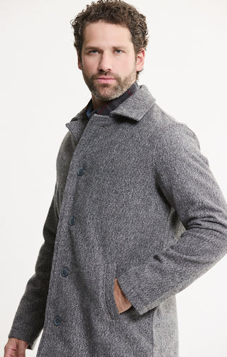 Classic Lined Herringbone Coat - JACHS NY