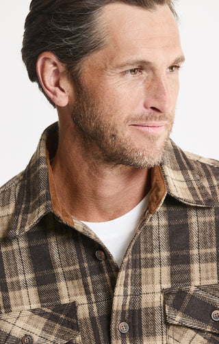 Knit Flannel Button-Up Shirt - JACHS NY