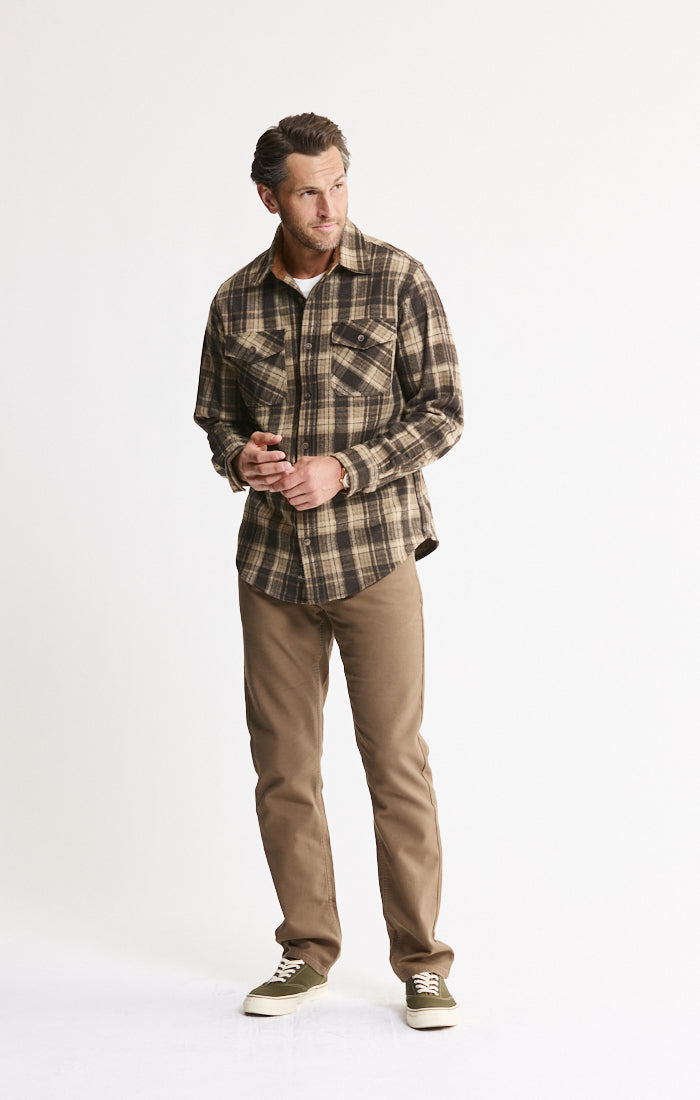 Knit Flannel Button-Up Shirt | Men's Flannel Shirt | JACHS NY