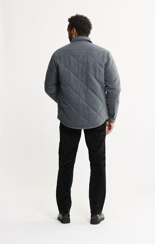 Quilted Brushed Knit Shirt Jacket - JACHS NY