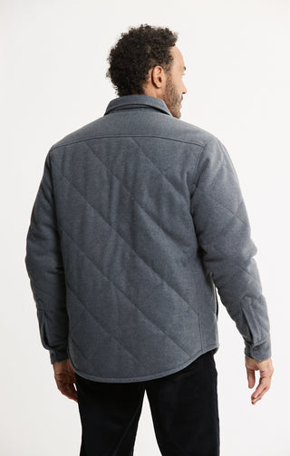 Quilted Brushed Knit Shirt Jacket - JACHS NY