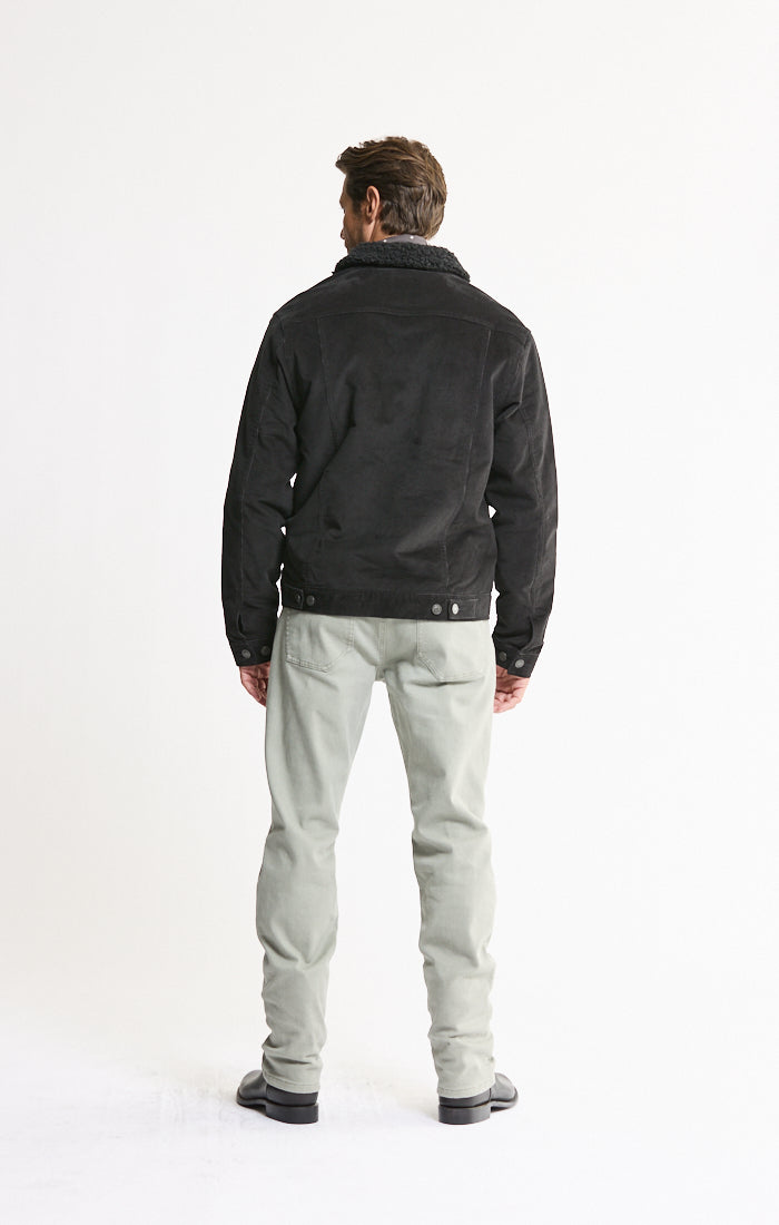 ANUFER Heren Winter Corduroy Jasje Sherpa Gevoerd Thermaal Trucker Jas SN0706223 Tan M