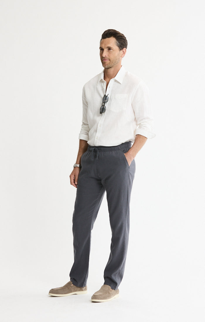 Linen Blend Drawstring Pants | Men's Pants | JACHS NY