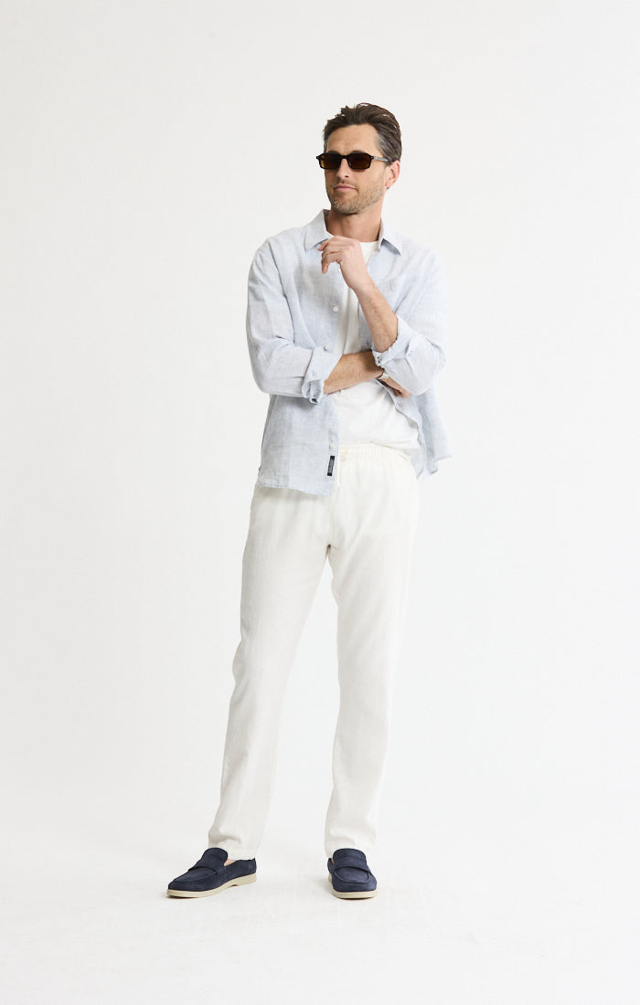Linen Blend Drawstring Pants | Men's Pants | JACHS NY