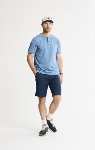 Luxe Knit Short Sleeve Henley Shirt - JACHS NY