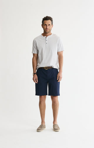 Luxe Knit Short Sleeve Henley Shirt - JACHS NY