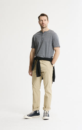 Luxe Knit Short Sleeve Henley Shirt - JACHS NY