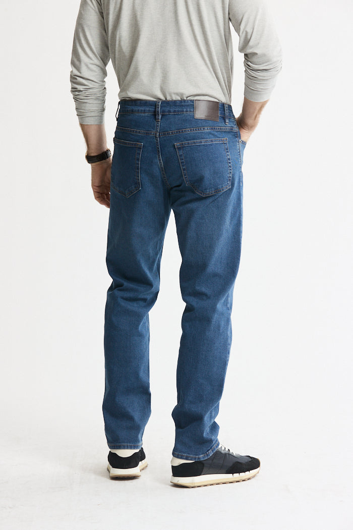 Relaxed Straight Fit 5-Pocket Denim Pants | Men's Pants | JACHS NY