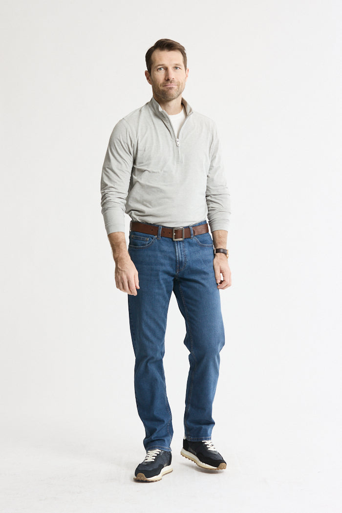 Relaxed Straight Fit 5-Pocket Denim Pants | Men's Pants | JACHS NY