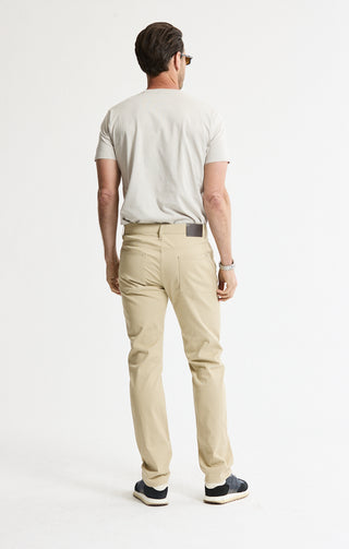 Cotton Silk Blend Stretch 5-Pocket Pants - JACHS NY
