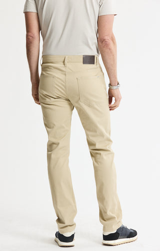 Cotton Silk Blend Stretch 5-Pocket Pants - JACHS NY