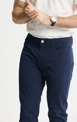 Cotton Silk Blend Stretch 5-Pocket Pants - JACHS NY