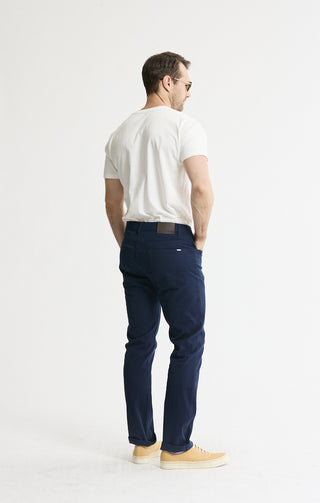 Cotton Silk Blend Stretch 5-Pocket Pants - JACHS NY