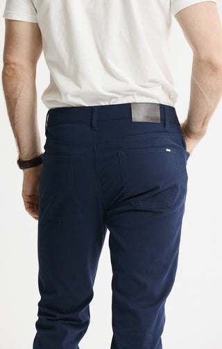 Cotton Silk Blend Stretch 5-Pocket Pants - JACHS NY