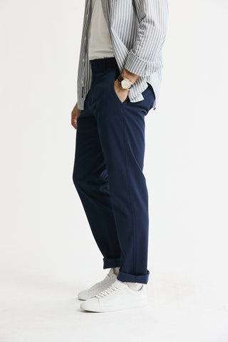 Cotton Silk Blend Stretch Chino Pants - JACHS NY