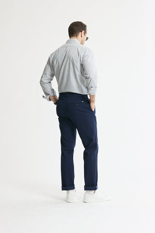 Cotton Silk Blend Stretch Chino Pants - JACHS NY
