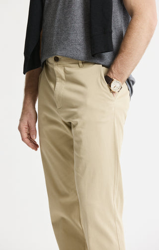 Cotton Silk Blend Stretch Chino Pants - JACHS NY