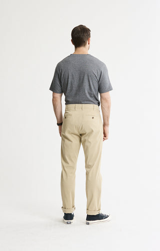 Cotton Silk Blend Stretch Chino Pants - JACHS NY