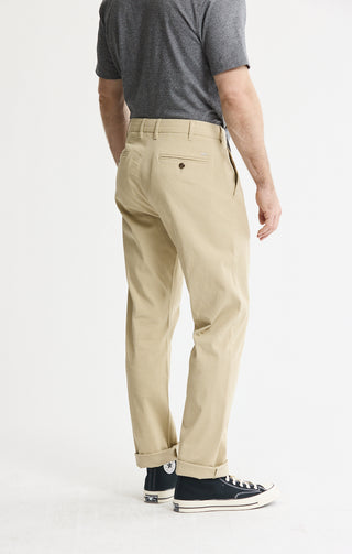 Cotton Silk Blend Stretch Chino Pants - JACHS NY