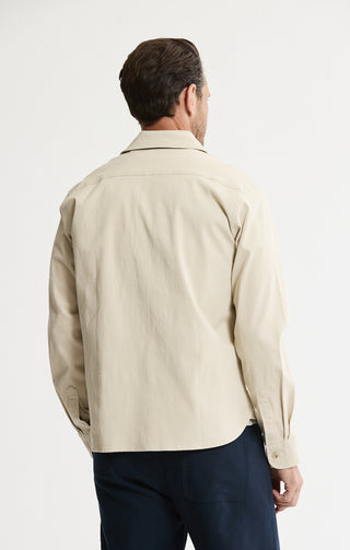 Cotton Silk Blend Overshirt - JACHS NY