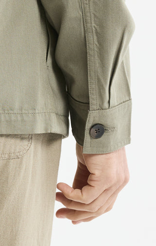 Rayon Lyocell Military Shirt Jacket - JACHS NY