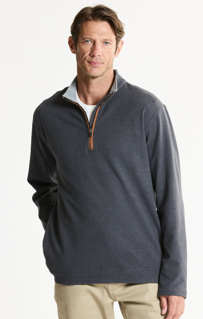 Ultra Soft Heather Quarter Zip Pullover | Mens Quarter Zip Sweater