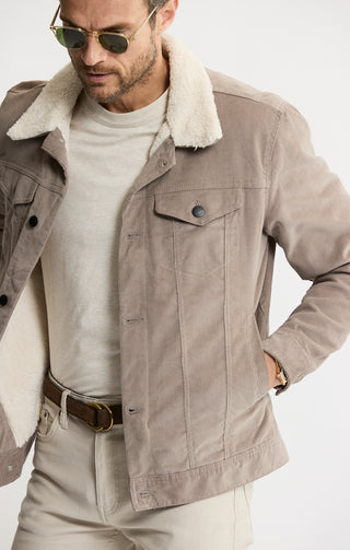 Sherpa Lined Corduroy Trucker Jacket - JACHS NY