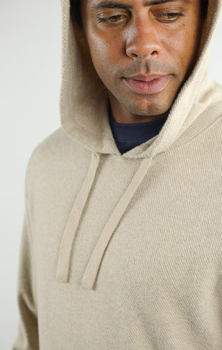 Camel Knit Flannel Hoodie - JACHS NY