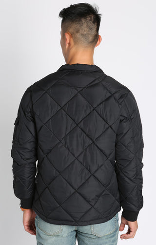 Black Eldridge Quilted Puffer Jacket - JACHS NY