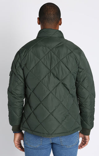 Green Eldridge Quilted Puffer Jacket - JACHS NY