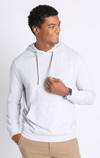 Grey Bedford Cotton Modal Pullover Hoodie - JACHS NY