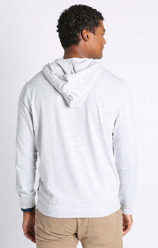 Grey Bedford Cotton Modal Pullover Hoodie - JACHS NY