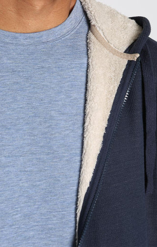 Sherpa Lined Waffle Hoodie - JACHS NY