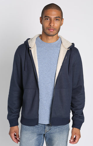 Sherpa Lined Waffle Hoodie - JACHS NY