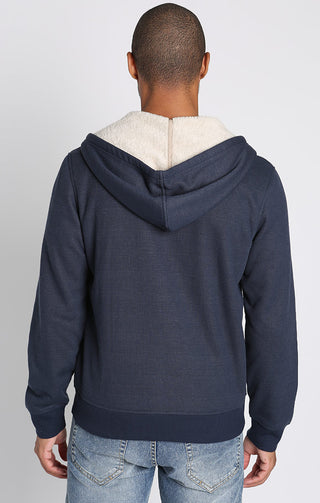 Sherpa Lined Waffle Hoodie - JACHS NY
