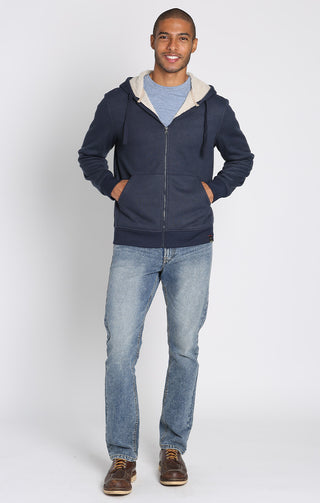 Sherpa Lined Waffle Hoodie - JACHS NY