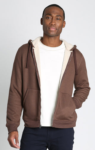 Sherpa Lined Waffle Hoodie - JACHS NY