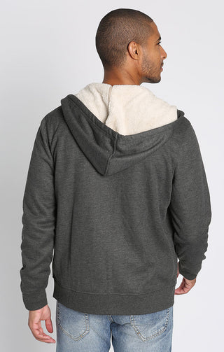 Sherpa Lined Waffle Hoodie - JACHS NY