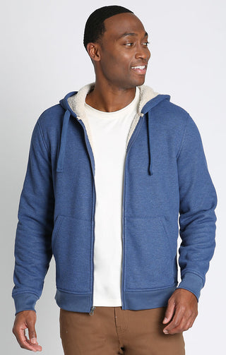 Sherpa Lined Waffle Hoodie - JACHS NY