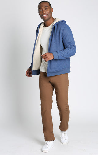 Sherpa Lined Waffle Hoodie - JACHS NY