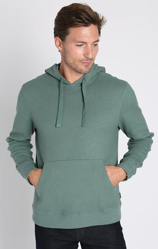 Green Bedford Brushed Waffle Hoodie - JACHS NY