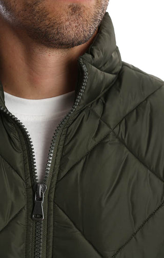 Green Quilted Puffer Jacket - JACHS NY