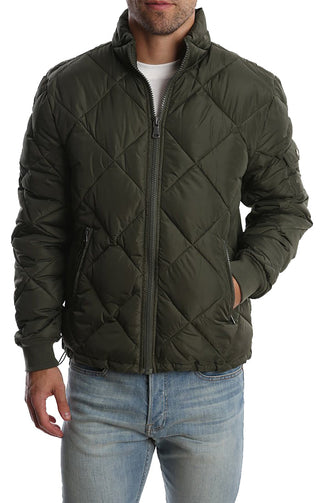Green Quilted Puffer Jacket - JACHS NY
