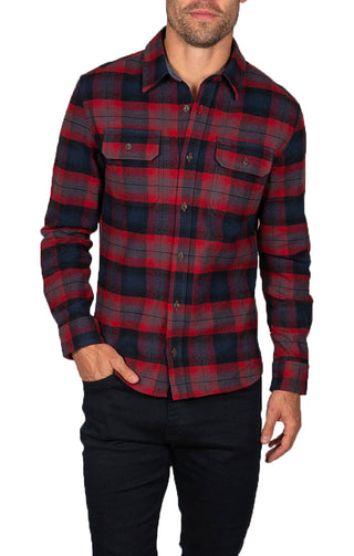 Red Plaid Brawny Flannel Shirt - JACHS NY