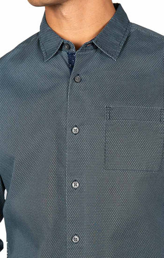 Black Micro Dot Long Sleeve Tech Shirt - JACHS NY